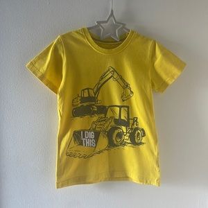 Yellow “I Dig This” construction short sleeve t-shirt (size: 6T)